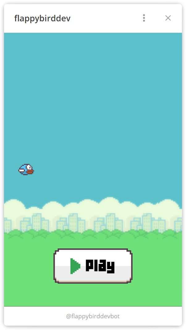 没有 GameFi 功能的 Flappy Bird 游戏