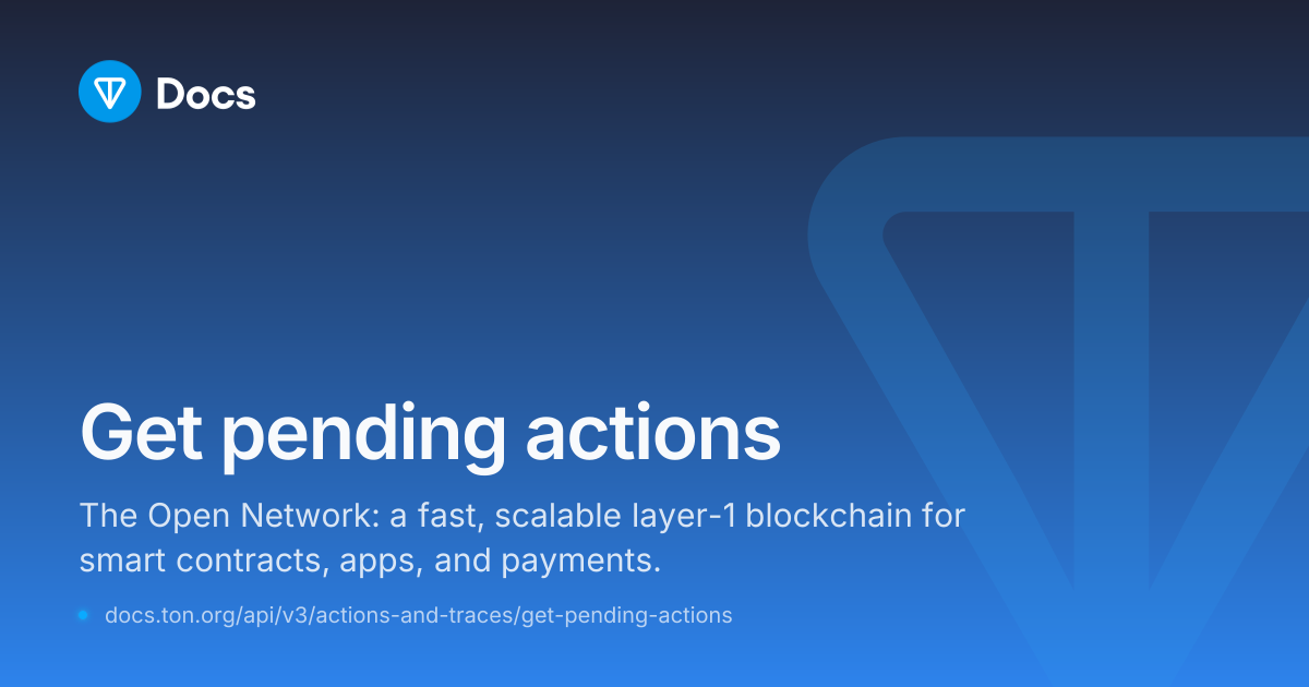 Get Pending Actions