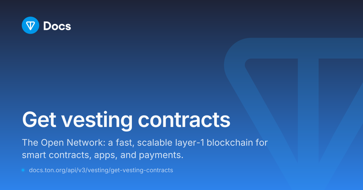 Vested Contract Model Get Vesting Contracts