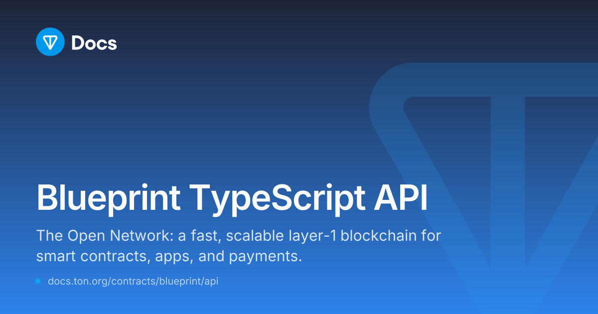 Blueprint TypeScript API