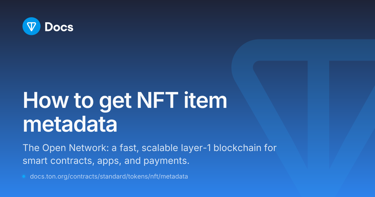 How to get NFT item metadata