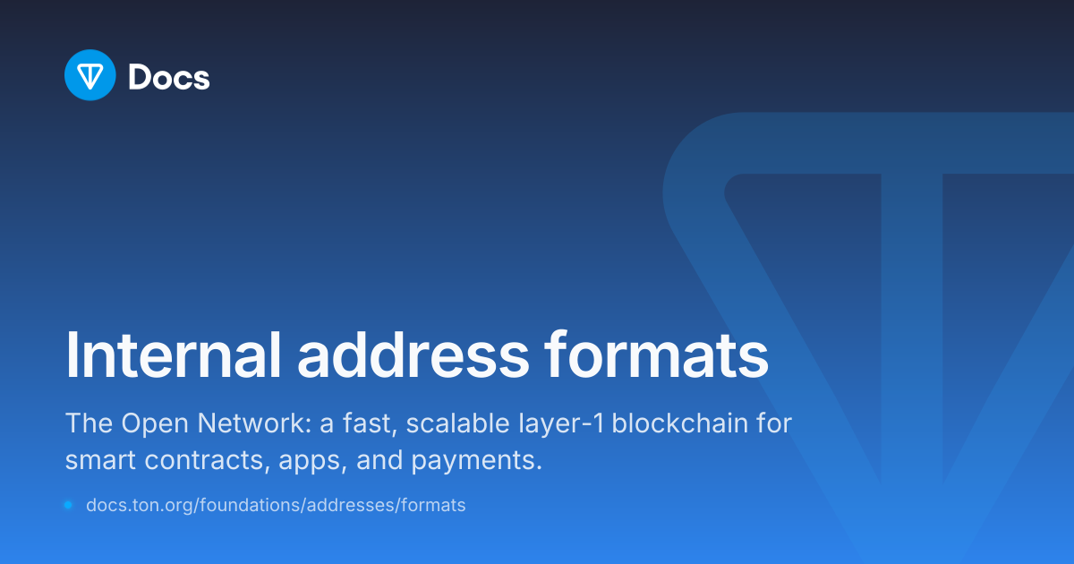 Internal address formats