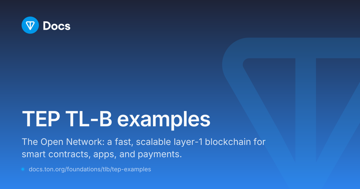 TEP TL-B examples