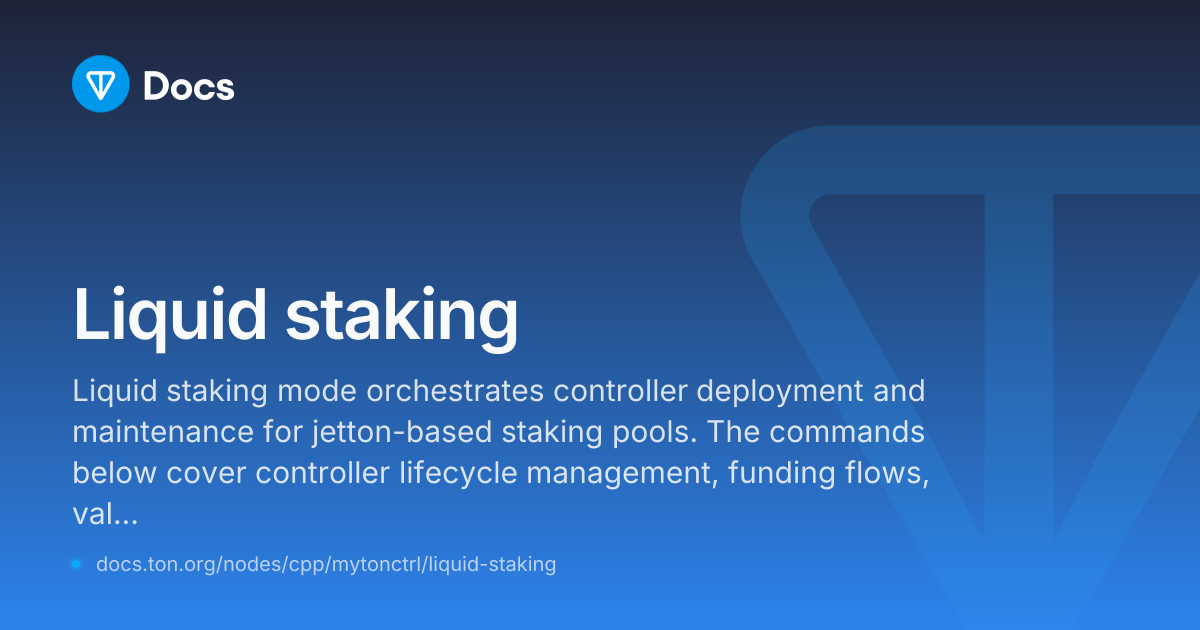 Liquid staking
