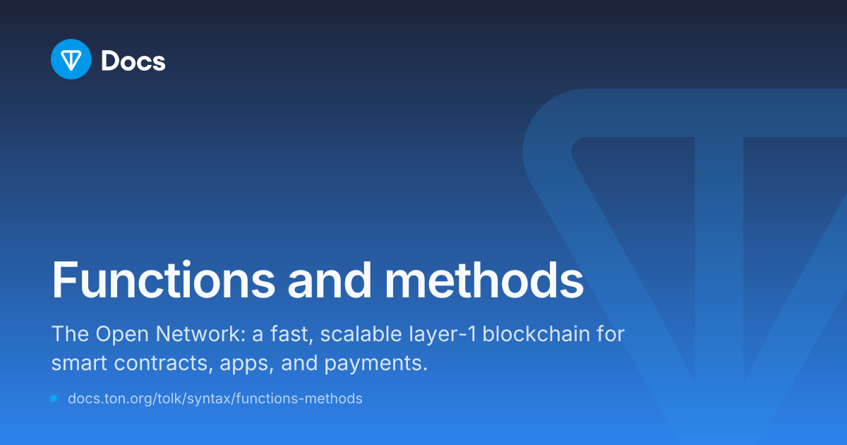 Functions and methods